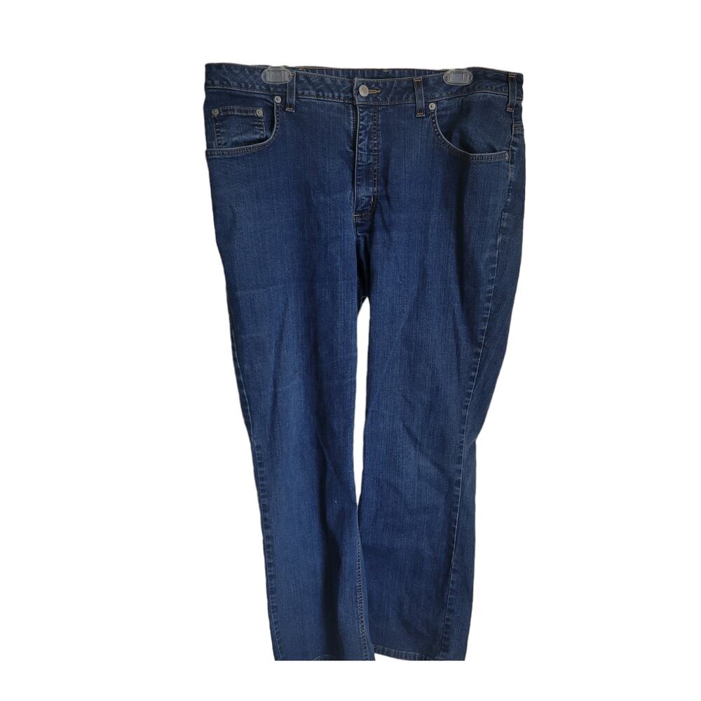 Lands End Women's Jeans Size 16W Wide Leg High Rise Great Condition